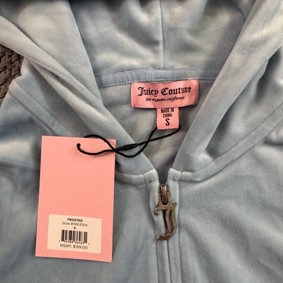NWT Juicy Couture Light Blue Velour Vintage Tracksuit Small - Picture 3 of 7
